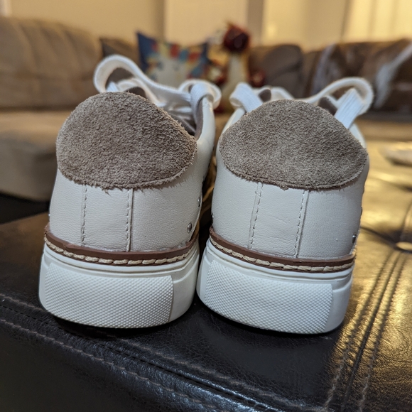 Crown Vintage Tan and Snakeskin Sneakers - Picture 5 of 6